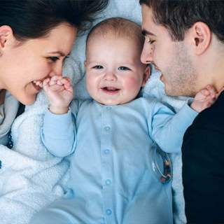 Couple with baby boy