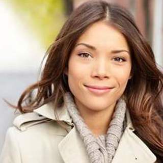 Single woman smiling