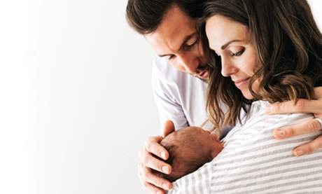 Vicky and John with baby